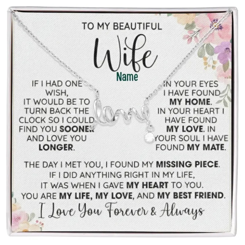 To My Beautiful Wife — A Necklace She’Ll Treasure Forever 1