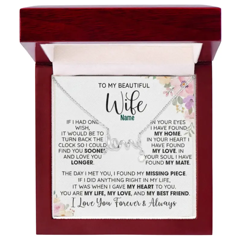 To My Beautiful Wife — A Necklace She’Ll Treasure Forever 2