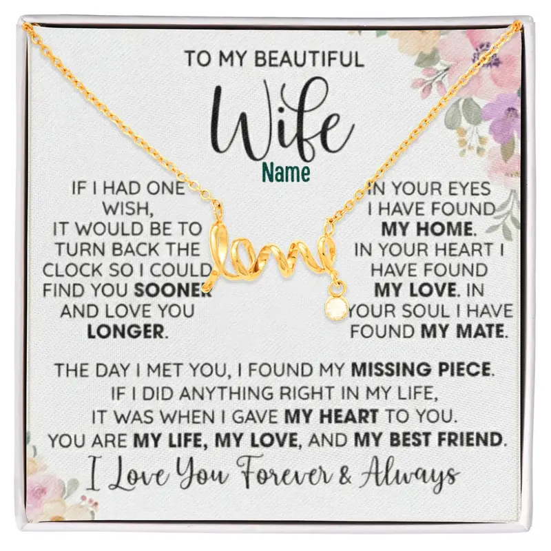 To My Beautiful Wife — A Necklace She’Ll Treasure Forever 3