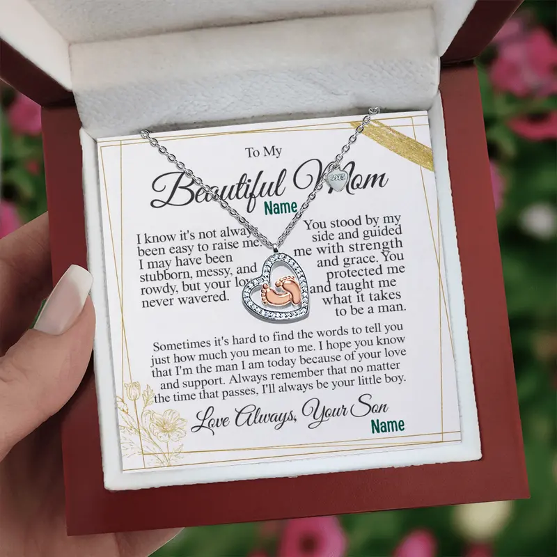 To My Caring Mom — A Necklace That Says Everything My Heart Feels 12