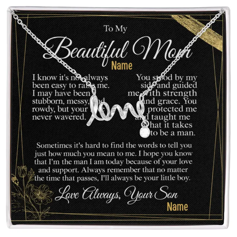 To My Caring Mom — A Necklace That Says Everything My Heart Feels 15