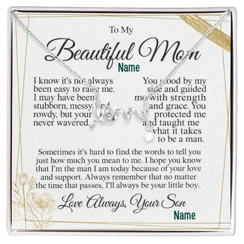 To My Caring Mom — A Necklace That Says Everything My Heart Feels 16