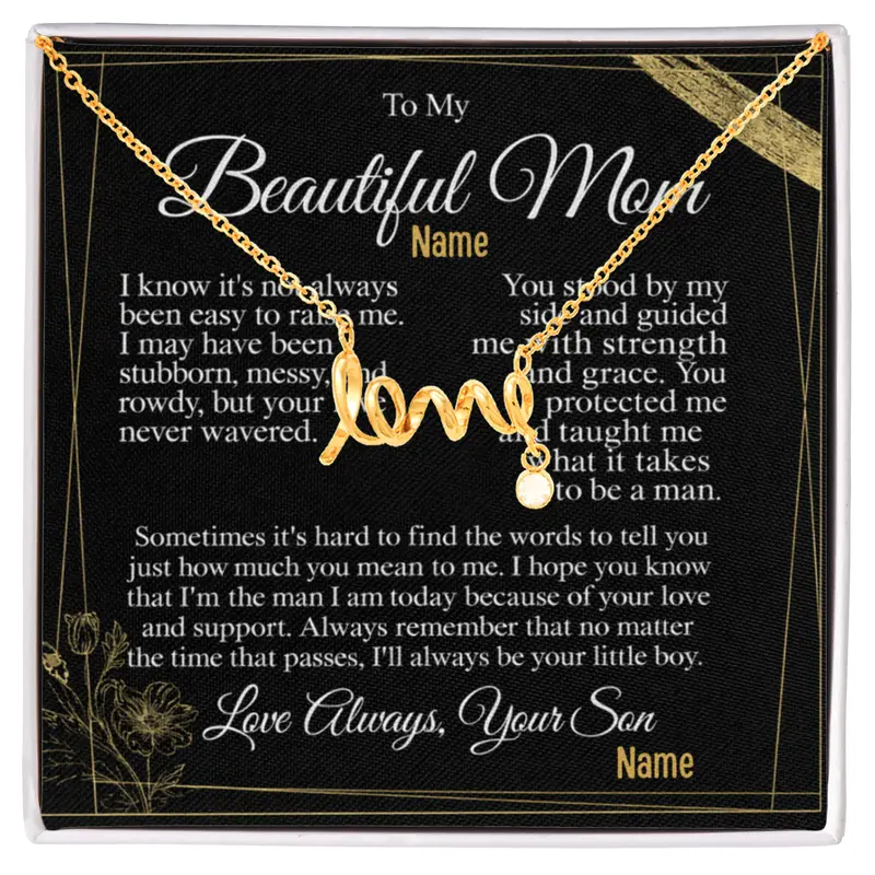 To My Caring Mom — A Necklace That Says Everything My Heart Feels 17