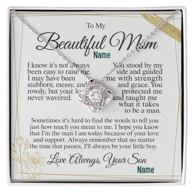 To My Caring Mom — A Necklace That Says Everything My Heart Feels 2