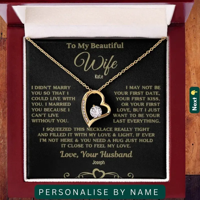 To My Caring Wife  — A Necklace She’Ll Treasure Forever 1