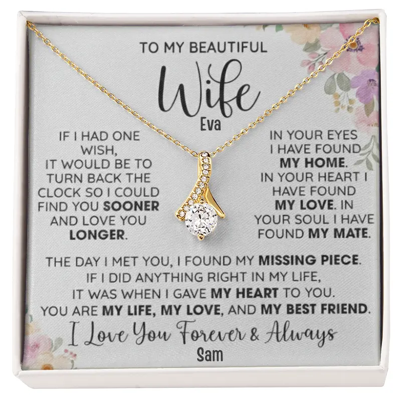 To My Caring Wife — A Necklace She’Ll Treasure Forever 56