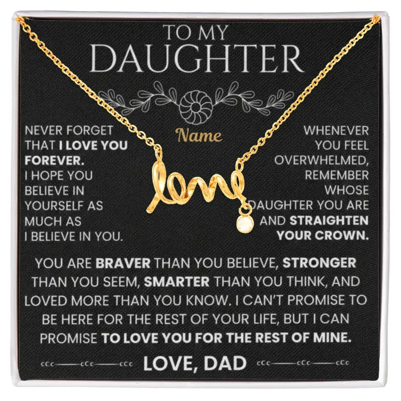 To My Daughter — A Necklace Made With Endless Love 3