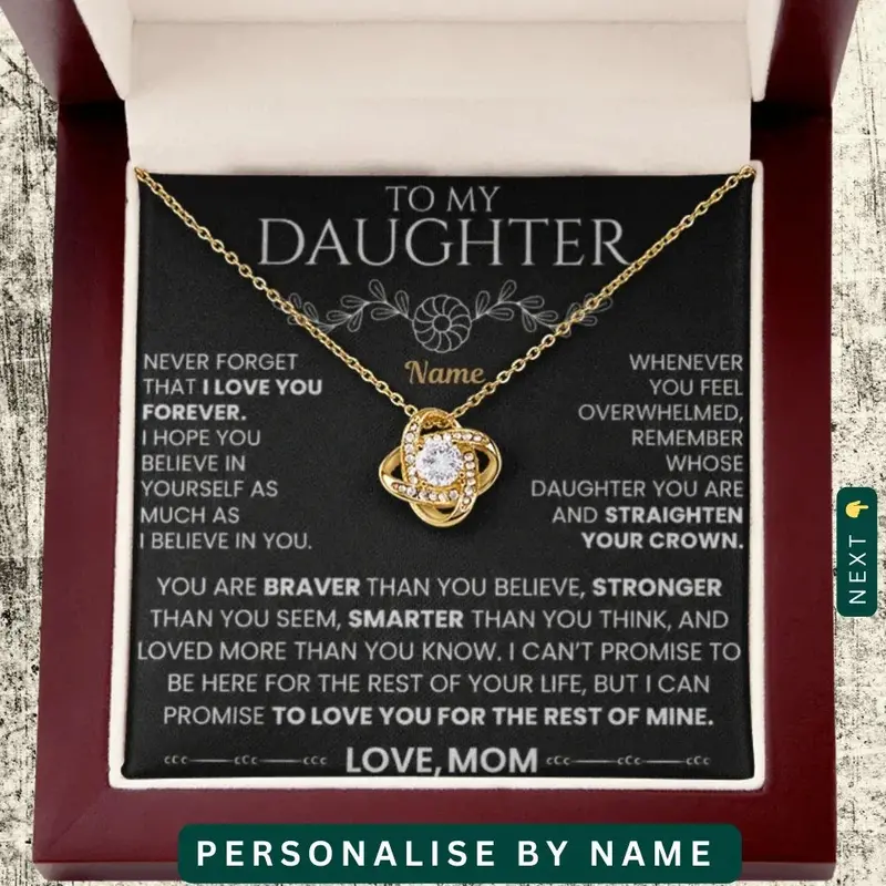 To My Daughter — A Personalized Necklace For Her 1