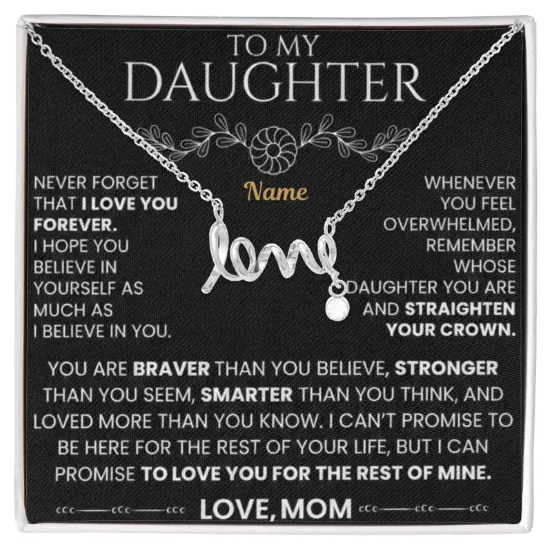 To My Daughter — A Personalized Necklace For Her 1