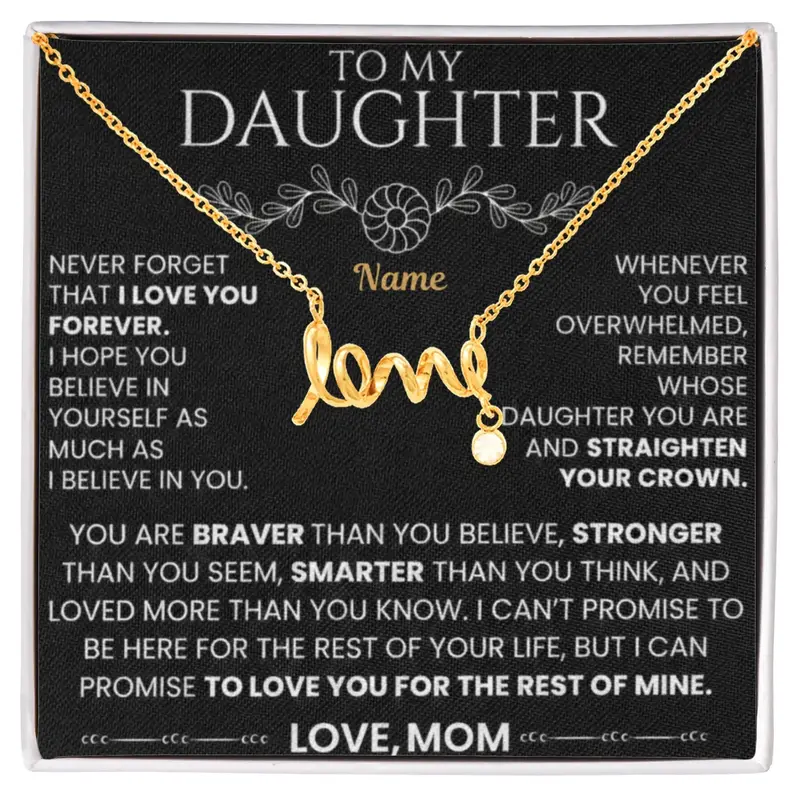 To My Daughter — A Personalized Necklace For Her 12