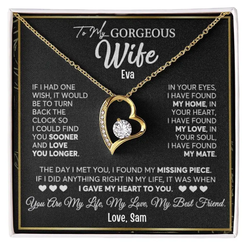 To My Gorgeous Wife — A Necklace She’Ll Treasure Forever 44