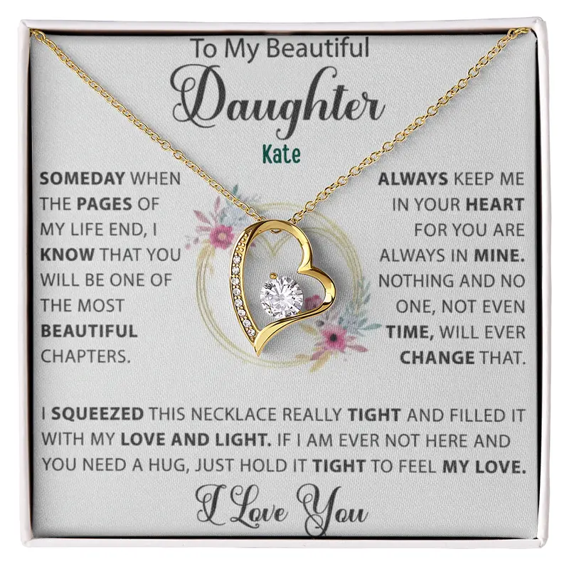 To My Loving Daughter — A Necklace She’Ll Treasure Forever 23