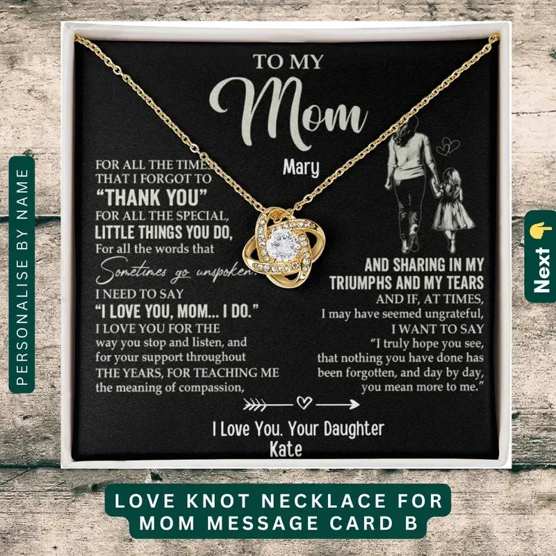 To My Loving Mom — A Necklace She’Ll Treasure Forever 5