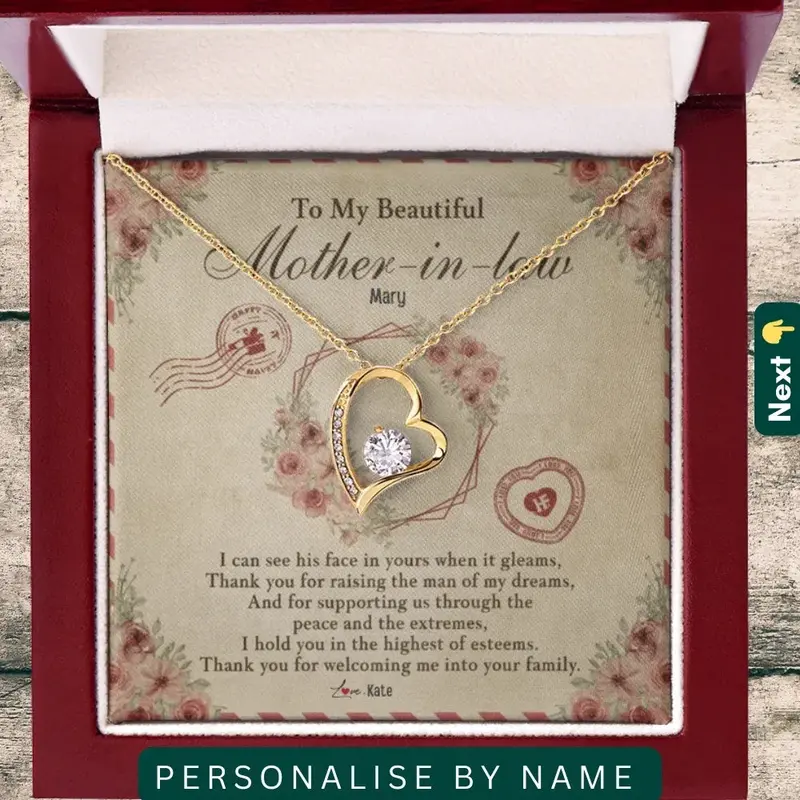 To My Supportive Mother In Law — A Necklace She’Ll Treasure Forever. 1
