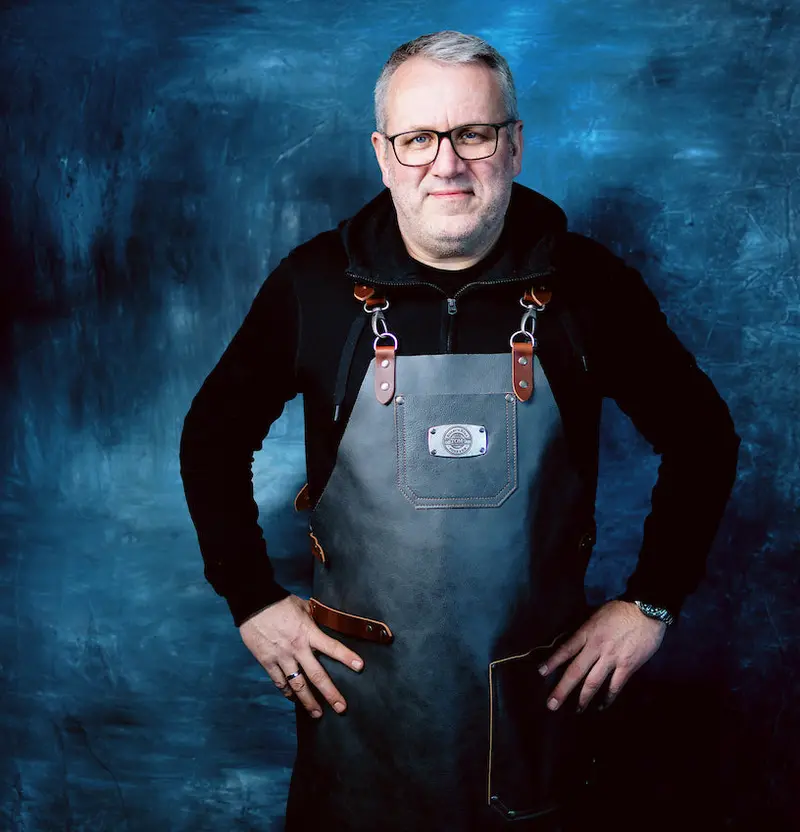 Tom Heinzle Leather Bbq Apron 1