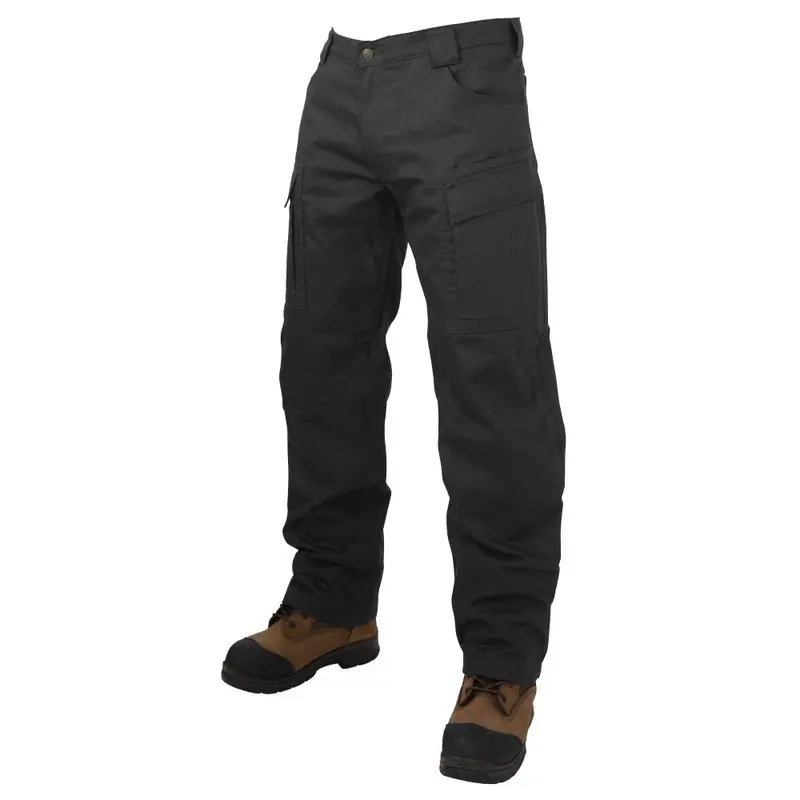 Tough Duck Men’S Fleece Lined Flex Twill Cargo Pant Wp06 - Black 1