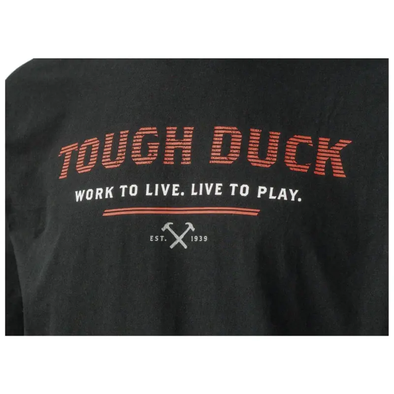 Tough Duck Men's Logo Short Sleeve T-Shirt Wt08 - Black 2