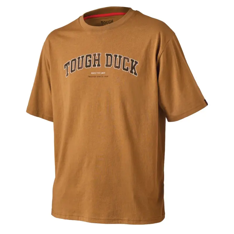 Tough Duck Men's Logo Short Sleeve T-Shirt Wt08 - Brown 1