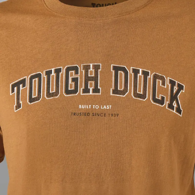 Tough Duck Men's Logo Short Sleeve T-Shirt Wt08 - Brown 2