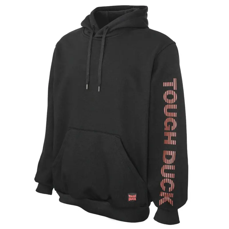 Tough Duck Men's Pullover Graphic Hoodie Wj40 - Black 1
