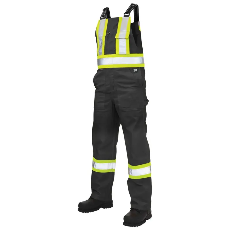 Tough Duck Men’S Twill Unlined Csa Safety Bib Overall S769 - Black 1