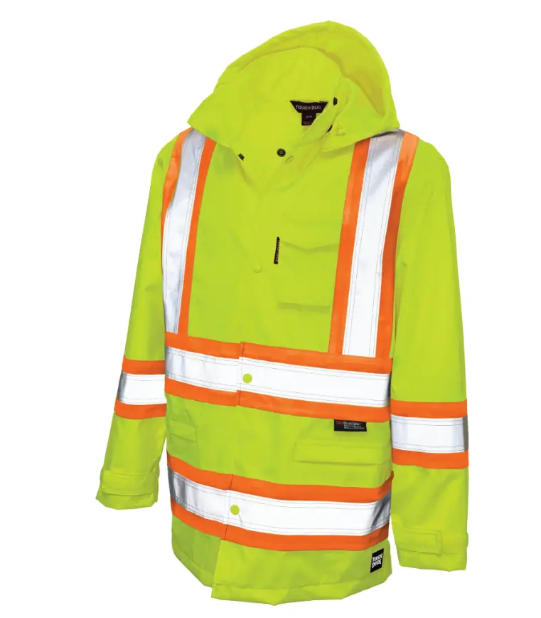 Tough Duck Rip Stop Safety X-Back Rain Jacket #S372 6