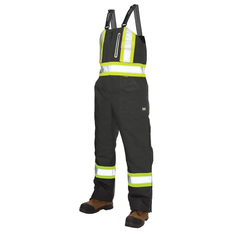 Tough Duck Ripstop Insulated Safety Bib Overall-Black 1
