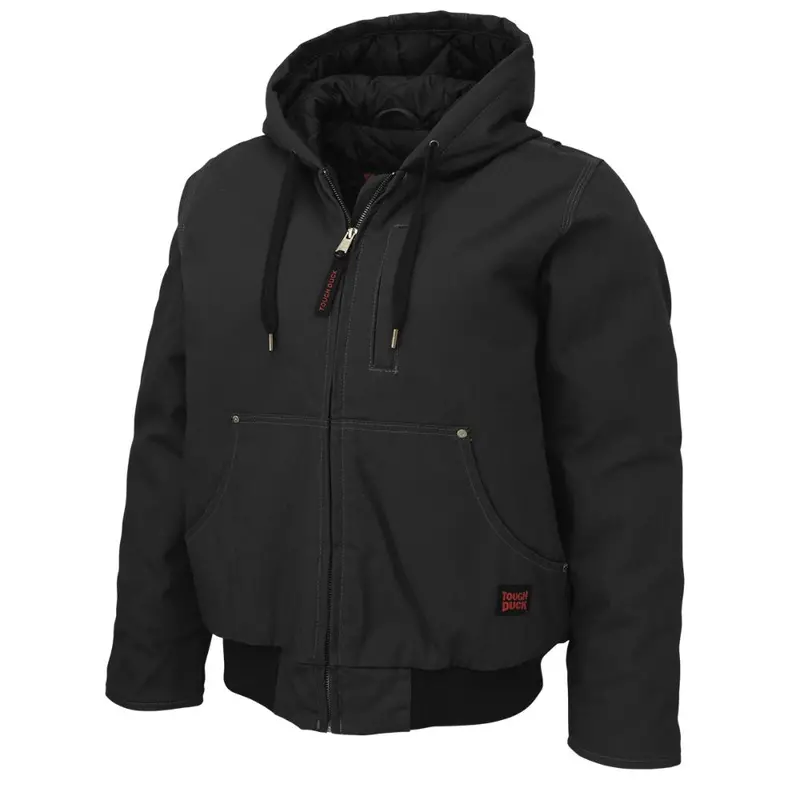 Tough Duck Women's Duck Work Bomber Jacket Wj32 - Black 1