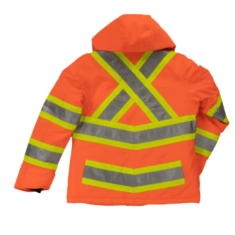 Tough Duck Women's Hi Vis Insulated Flex Safety Work Jacket Sj41 - Orange 4