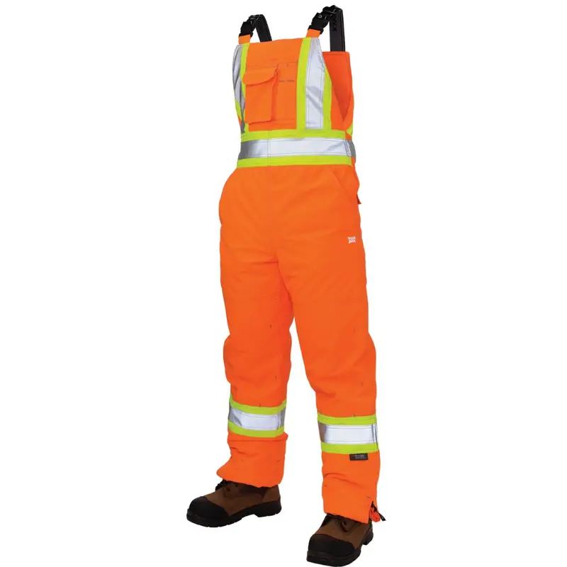 Tough Duck Women’S High Visibility Insulated Flex Csa Safety Bib Overalls Sb07 Orange 1