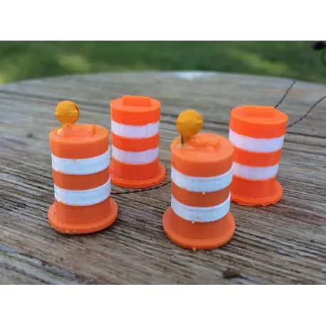Traffic Barrels Flashing 1
