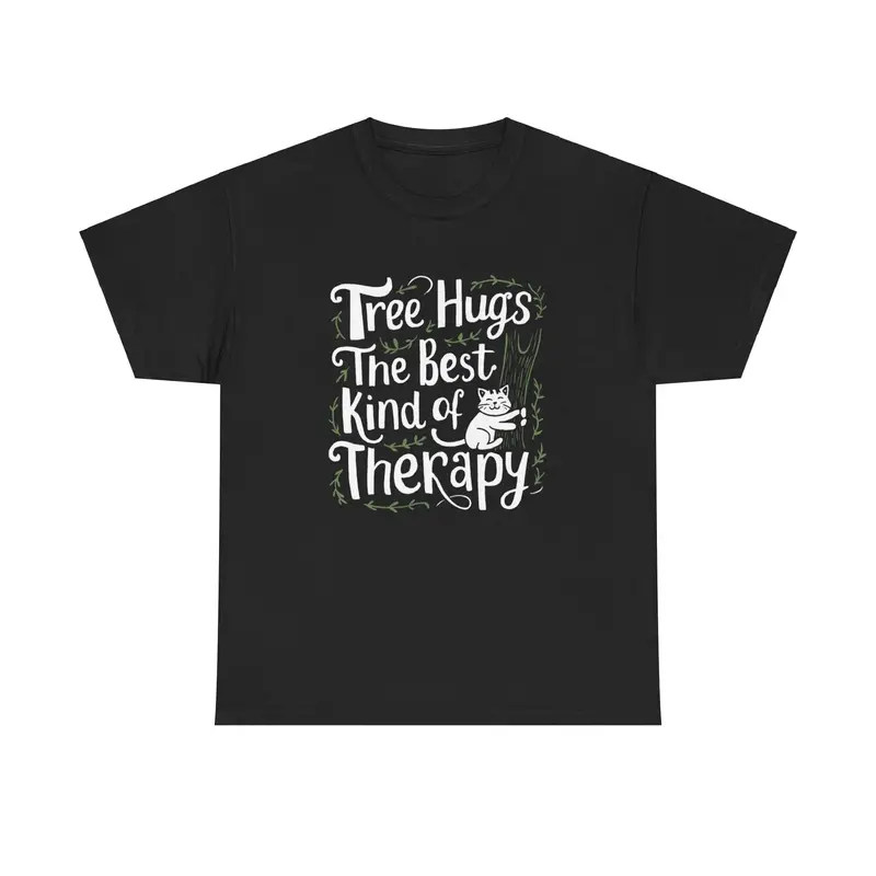 Tree Hug Best Kind Of Therapy Cotton T-Shirt 5