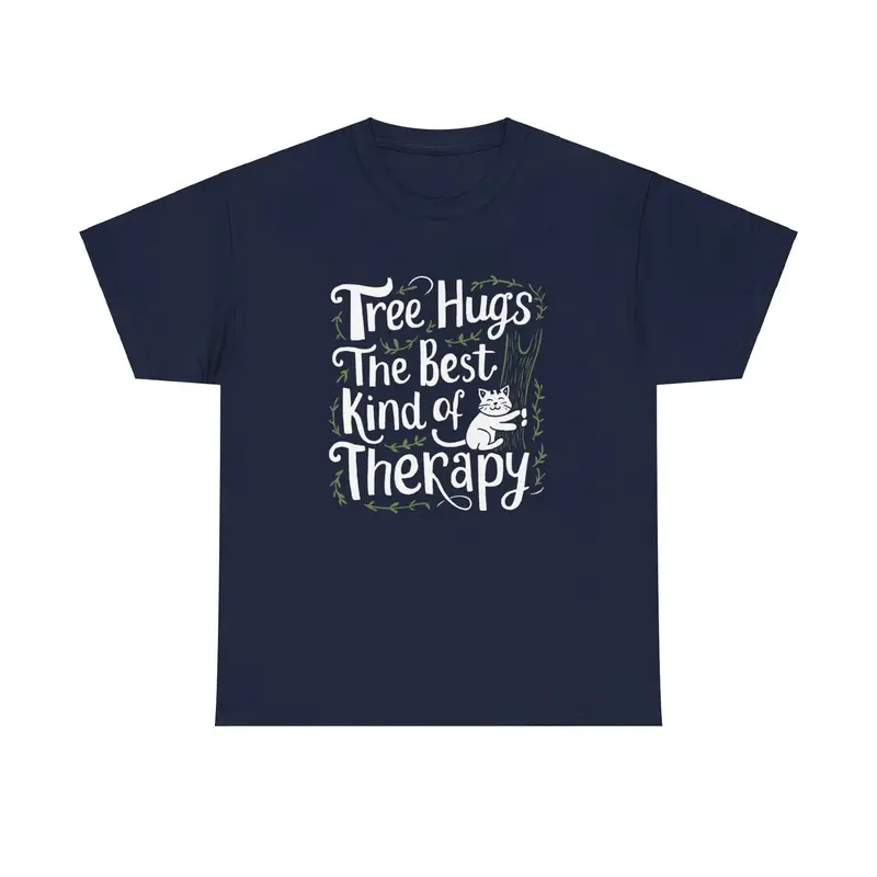 Tree Hug Best Kind Of Therapy Cotton T-Shirt 6