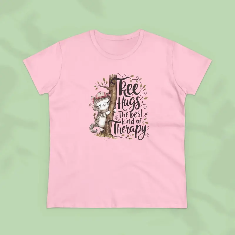 Tree Hug Best Kind Of Therapy Women Cotton Tees 9