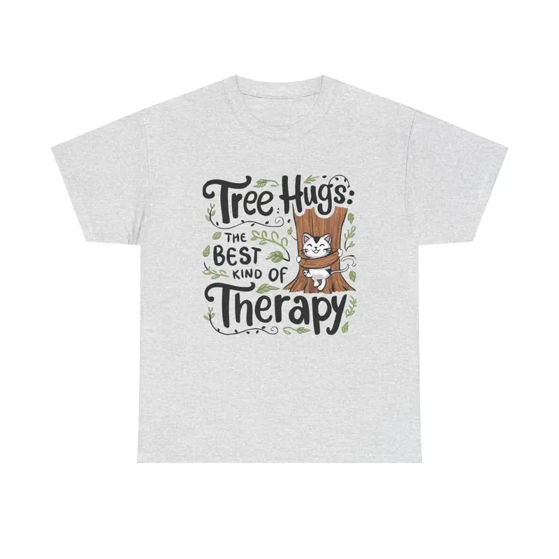 Tree Hugs Best Kind Of Therapy Cotton T-Shirts 6