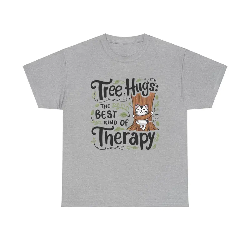 Tree Hugs Best Kind Of Therapy Cotton T-Shirts 8