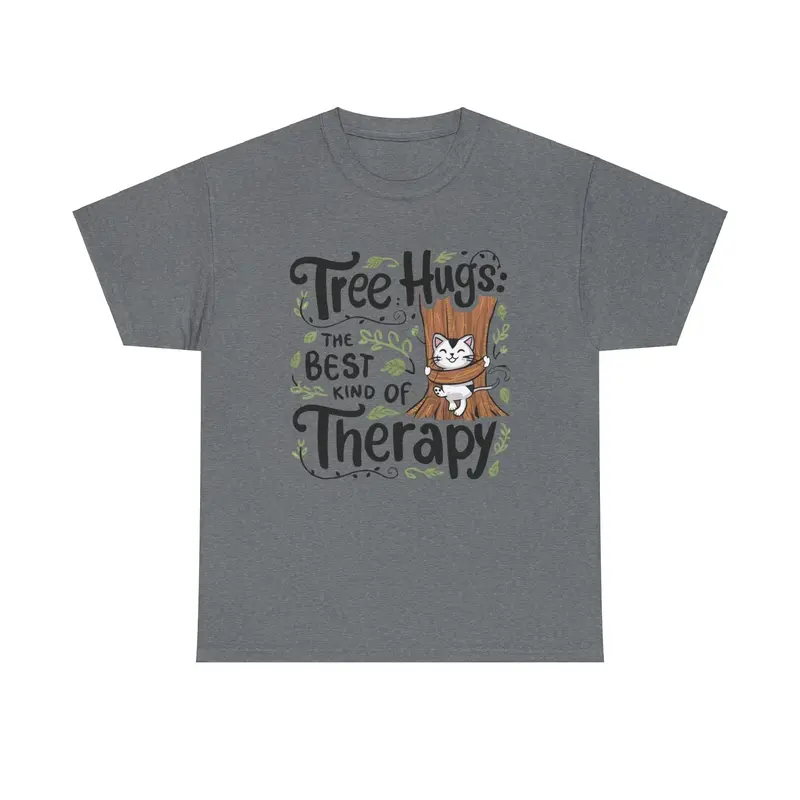 Tree Hugs Best Kind Of Therapy Cotton T-Shirts 9