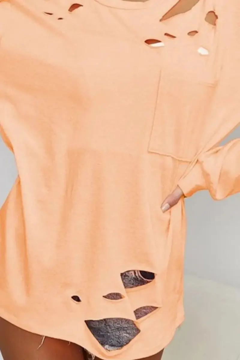 Triblend With Laser Cut Detailed T-Shirt 3