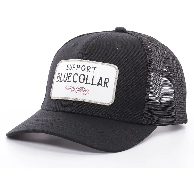 Troll Co. Fortify "Support Blue Collar" Patch Mesh Snapback Hat 1