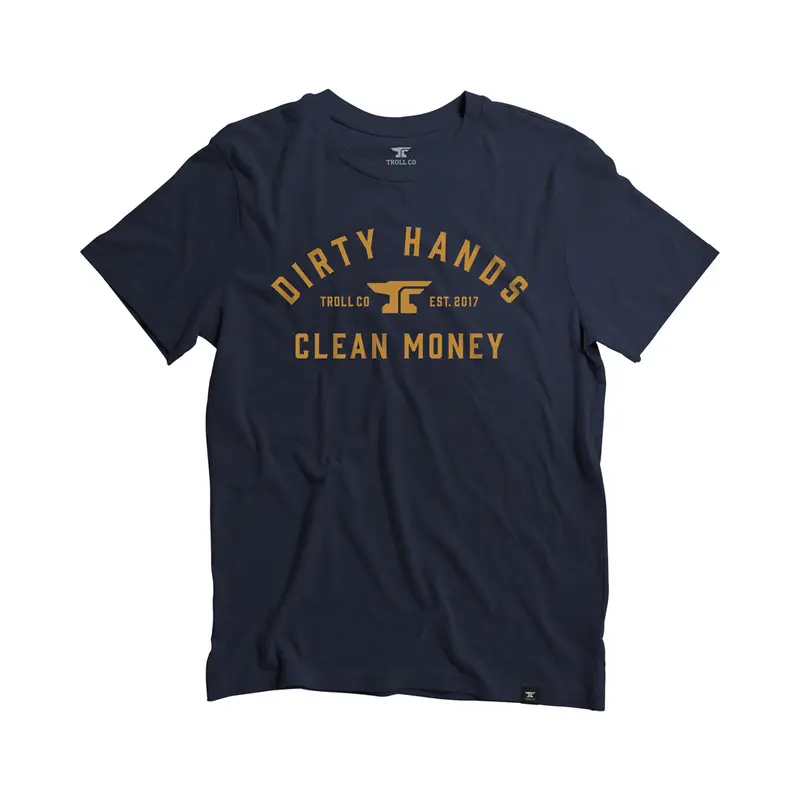 Troll Co. Men's "Dirty Hands Clean Money" Classic Short Sleeve T-Shirt 6