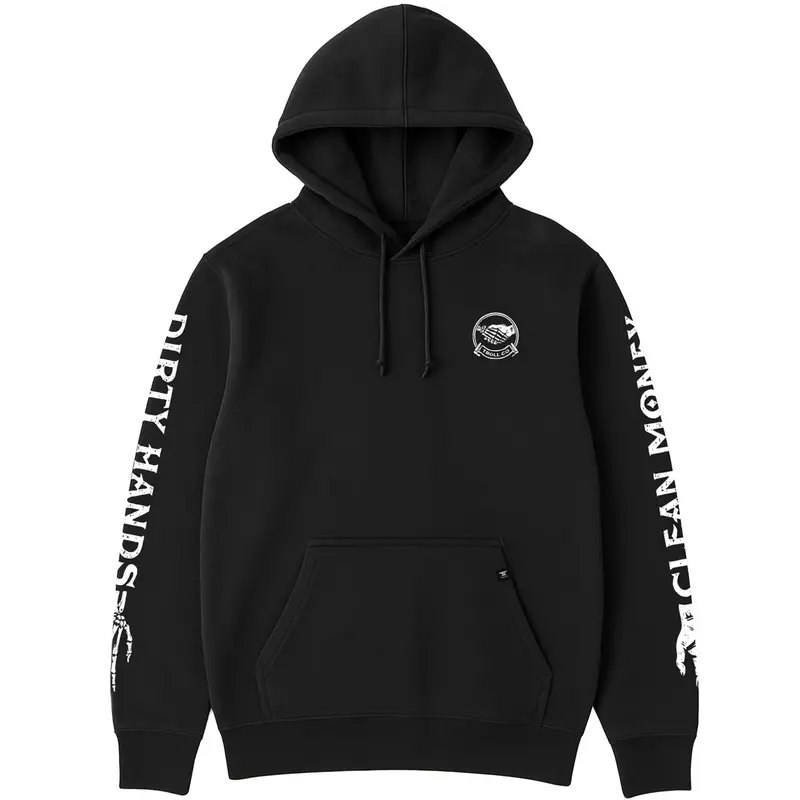 Troll Co. Men's "Dirty Hands Clean Money" Haggler Hands Hoodie 1