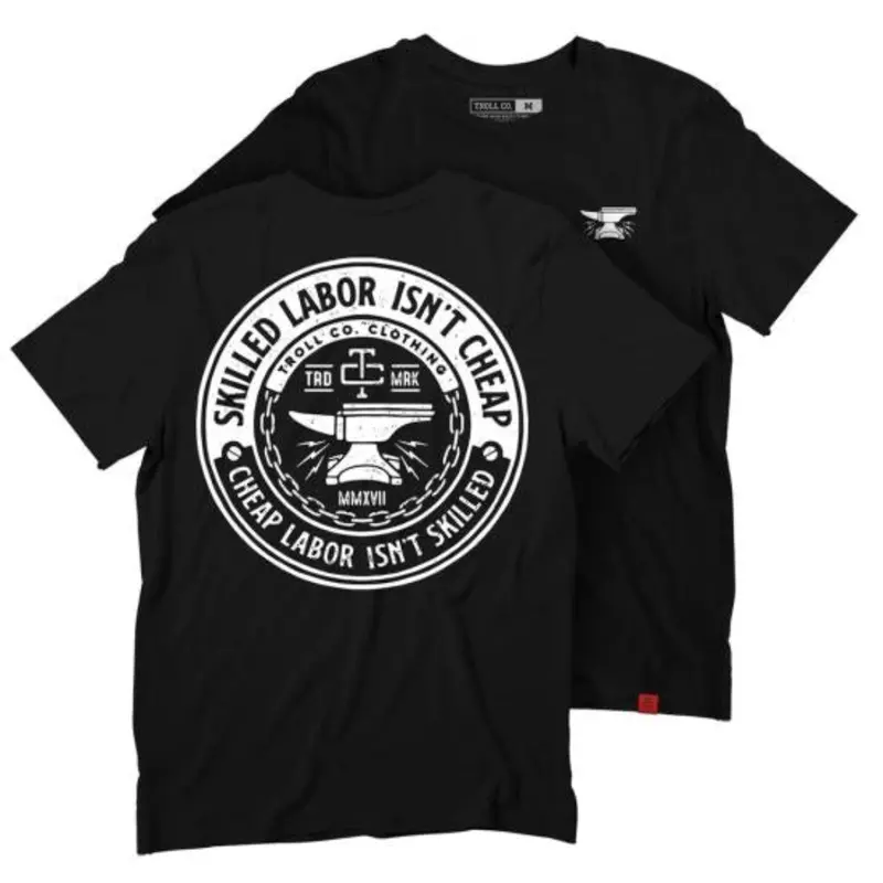 Troll Co. Men's "Skilled Labor Isn't Cheap" Short Sleeve T-Shirt 1
