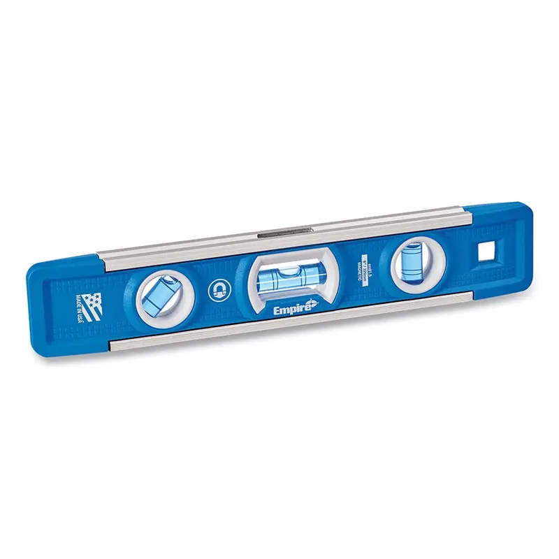 True Blue® Heavy-Duty Magnetic Torpedo Level, 9 In L, 3 Vials, Aluminum 1