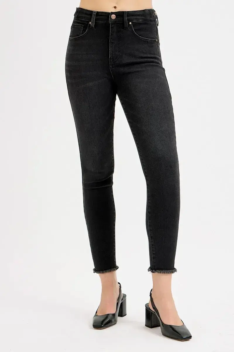 Tummy Control High Rise Adjustable Waist Skinny Jeans Plus Size 2