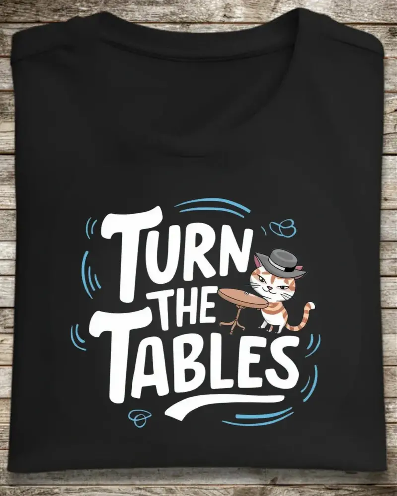 Turn  The Table Idiom Cotton T-Shirt 1
