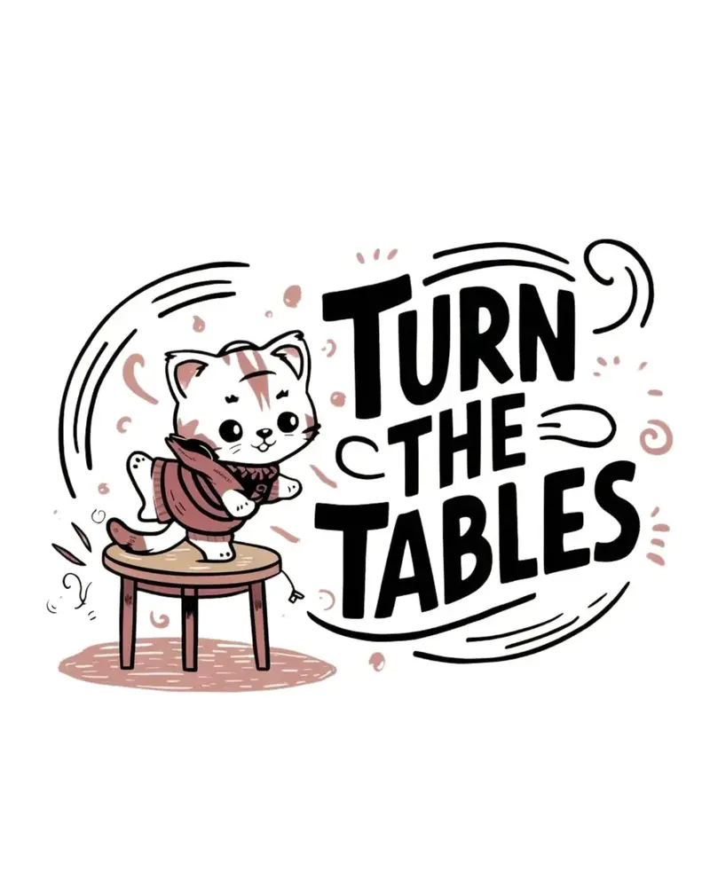 Turn The Table Idiom Cotton T-Shirt 2