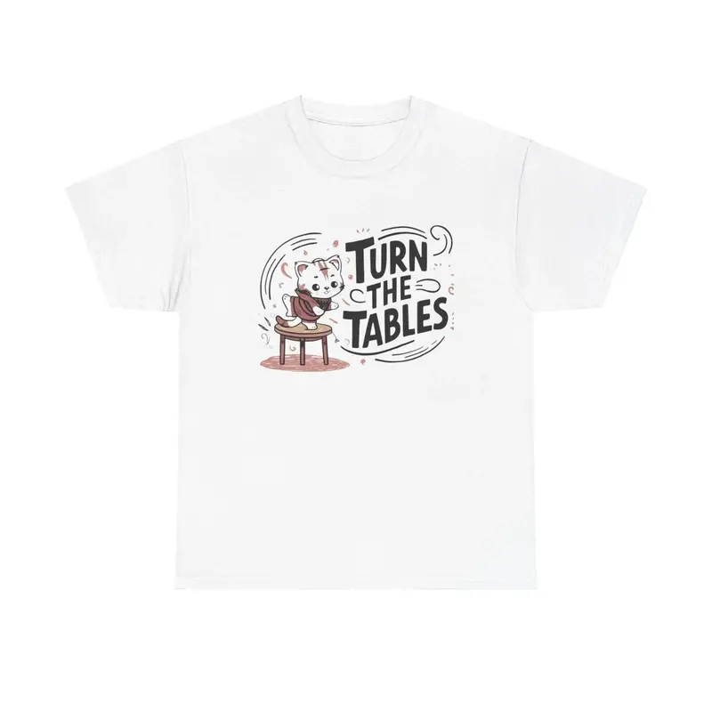 Turn The Table Idiom Cotton T-Shirt 5