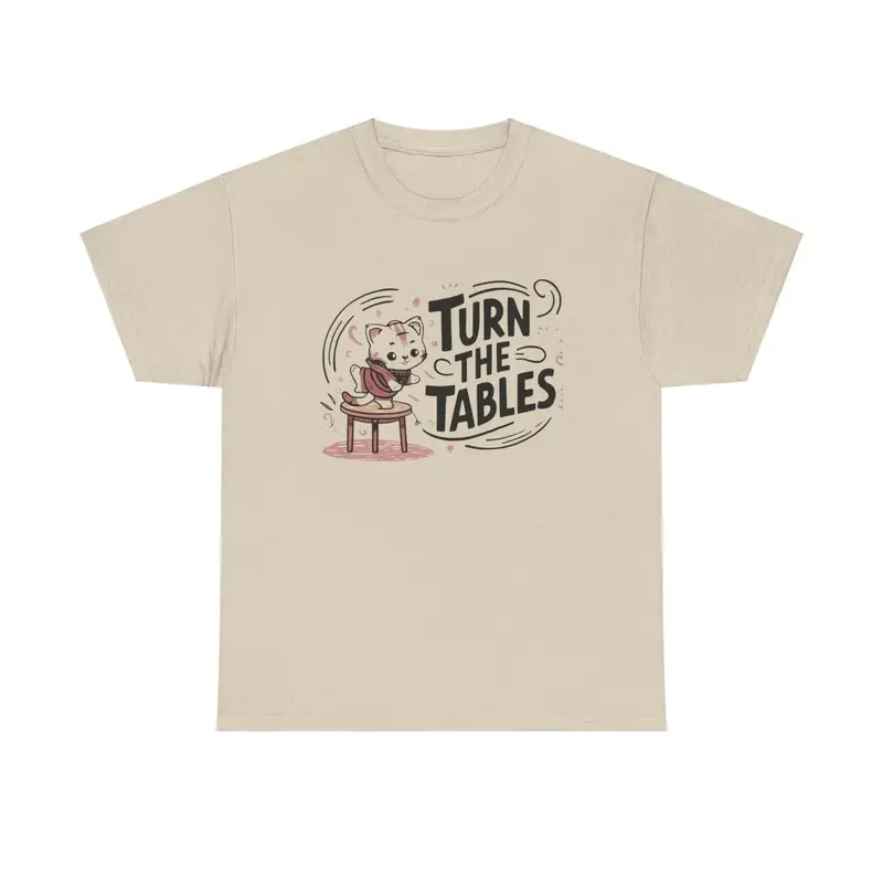 Turn The Table Idiom Cotton T-Shirt 7