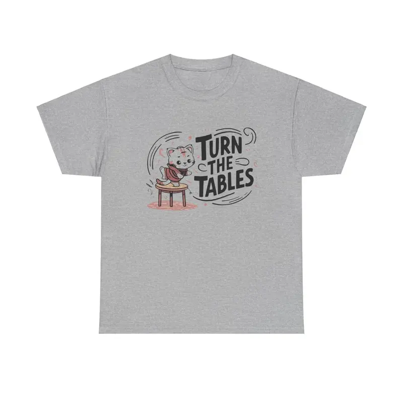 Turn The Table Idiom Cotton T-Shirt 8