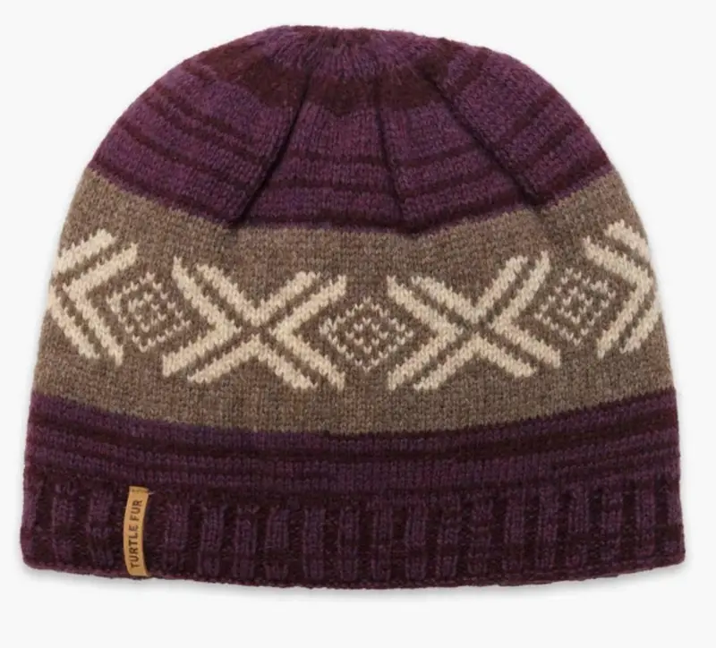 Turtle Fur Women's Mckenzo Lambswool Patterned Knit Beanie 1